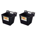 15 qt. Mountable Plastic Hook Feeder, Black (2 Pack) J9273