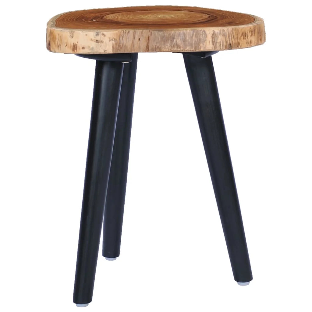 Wooden Coffee Table Teak Wood Side Table 15.7 x 17.7 Inches B649