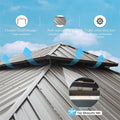 12'x20' Outdoor Gazebo Double Roof Galvanized Steel Canopy Cedar Wood Frame with Netting & Curtains D85182