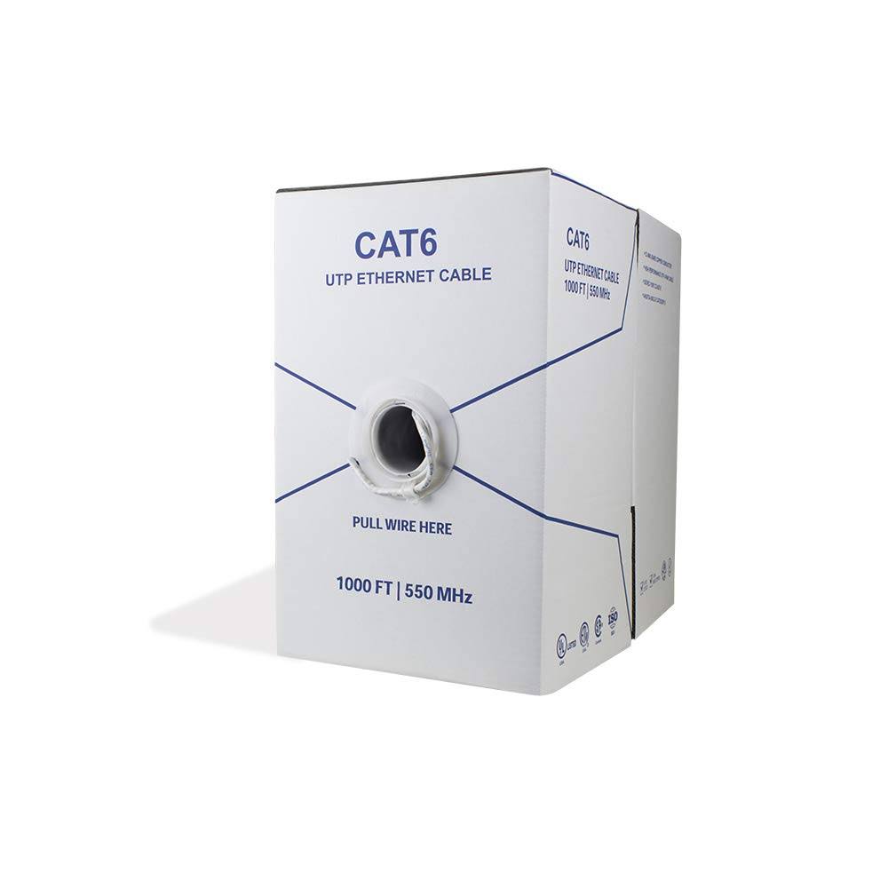 Cat6 Riser CMR 1000ft 23AWG 4 Pair Solid Bare Copper 550MHz UTP X162119