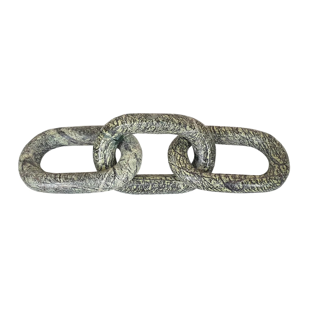 Green Marble Chain Tabletop Accent N66227