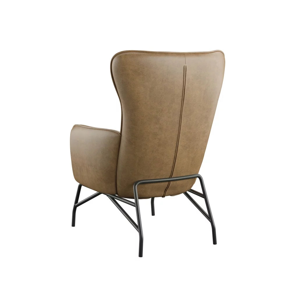 Yellow 27" Accent Chair with Metal Base Y82556