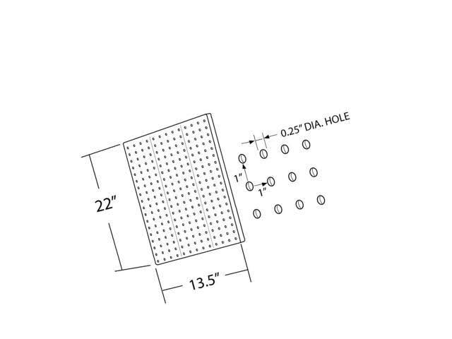 White 2-Pack 1-Sided Pegboard Wall Panel C8150