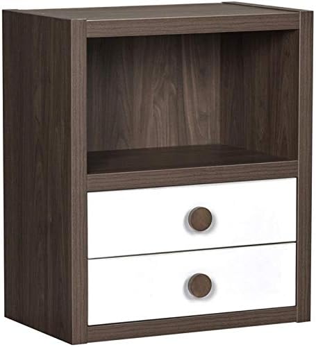 Walnut and White 2 Drawer Bookcase N176969