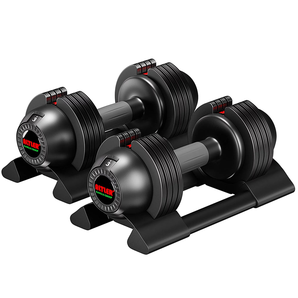 Adjustable 22lb/44lb/52lb Single Dumbbell Set with Tray P235282