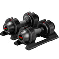Adjustable 22lb/44lb/52lb Single Dumbbell Set with Tray P235282