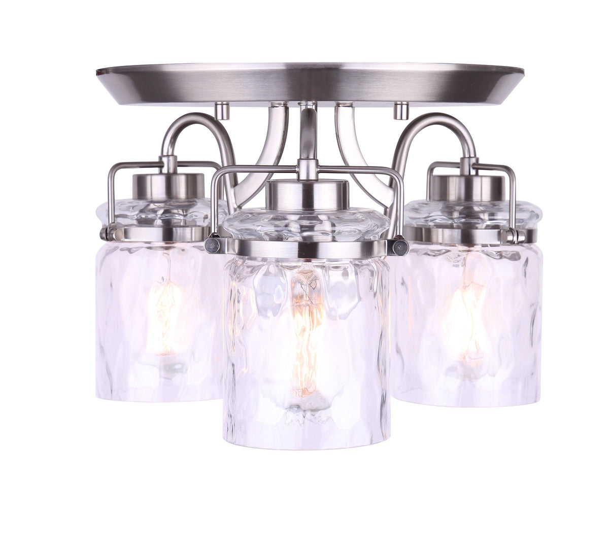3 Light Semi-Flush Brushed Nickel O692
