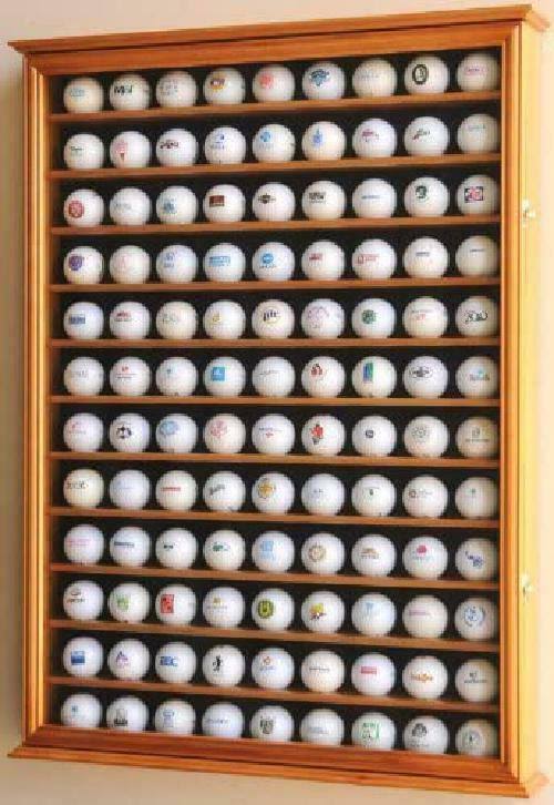 108 Golf Ball Display Case Cabinet Wall Rack Holder A3466