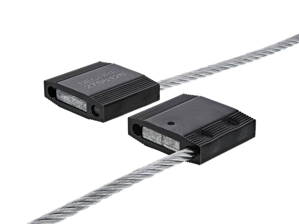 Black Pull Tight Galvanized Steel Cable Seal with 5mm Wire N640267