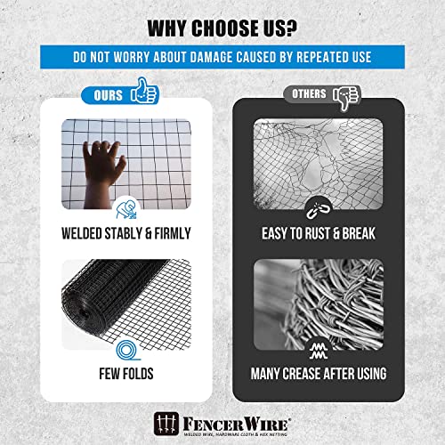 14 Gauge Black Vinyl Coated Welded Wire Mesh 1 inch by 1 inch (2 ft. x 50 ft.) F28182