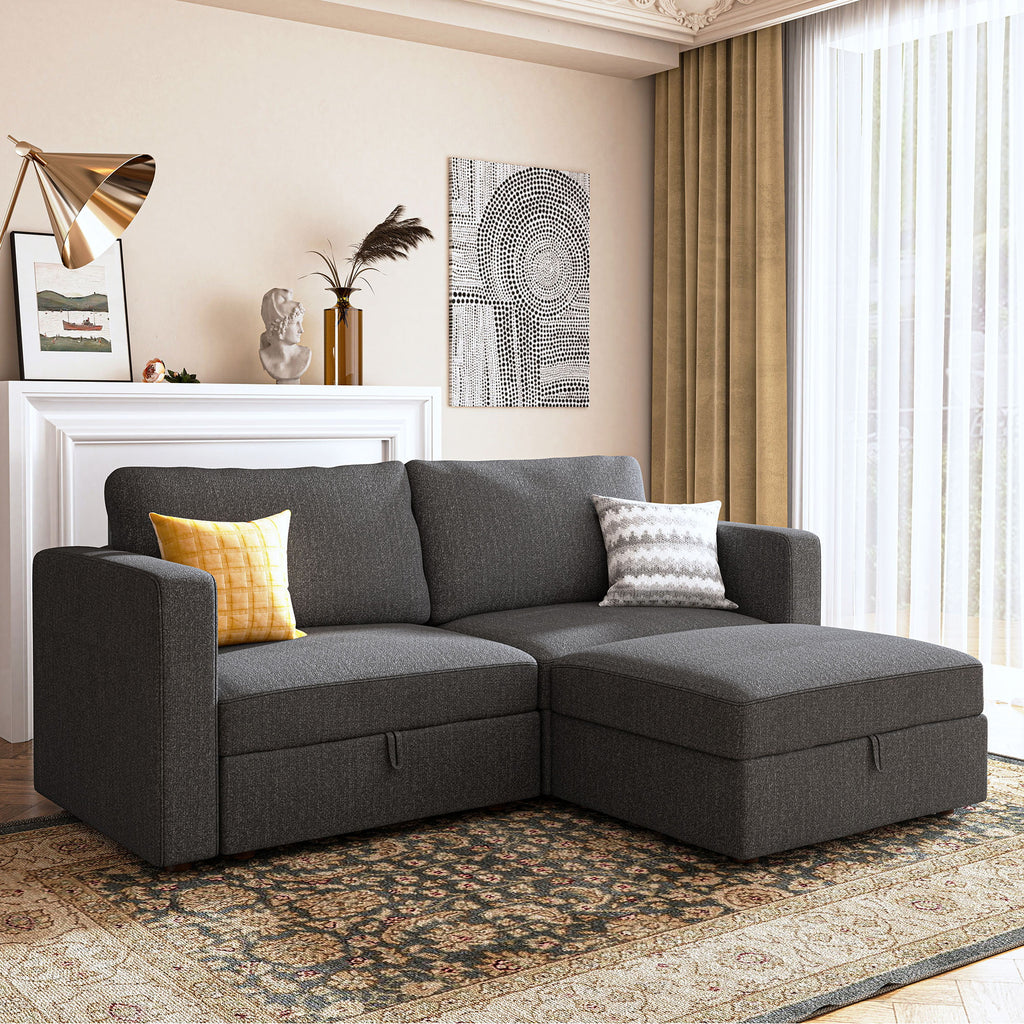 Oversized Modular Sectional Sofa Set with Storage Ottoman O2815