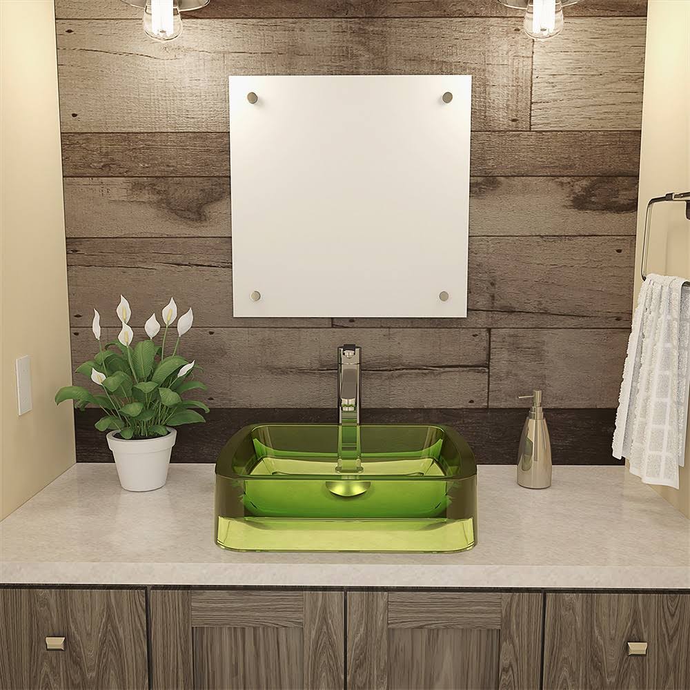 Rectangular Resin Vessel Sink, Shadow T307799