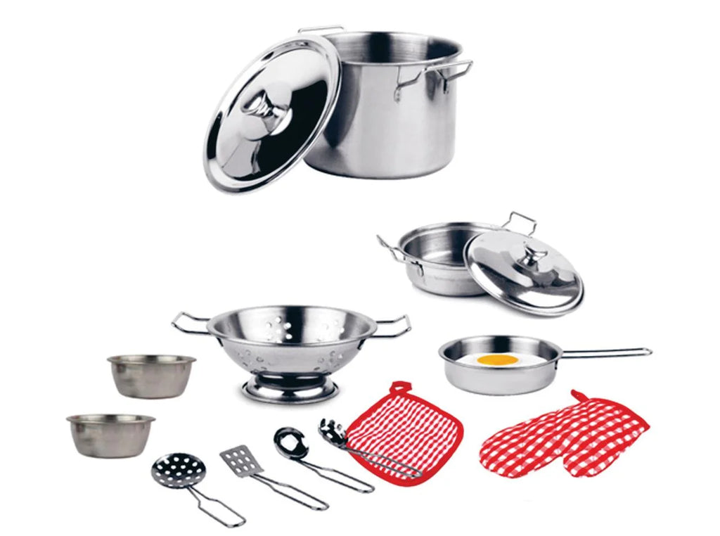 31 Pieces Stainless Steel Play Kitchen Cooking Set K980163