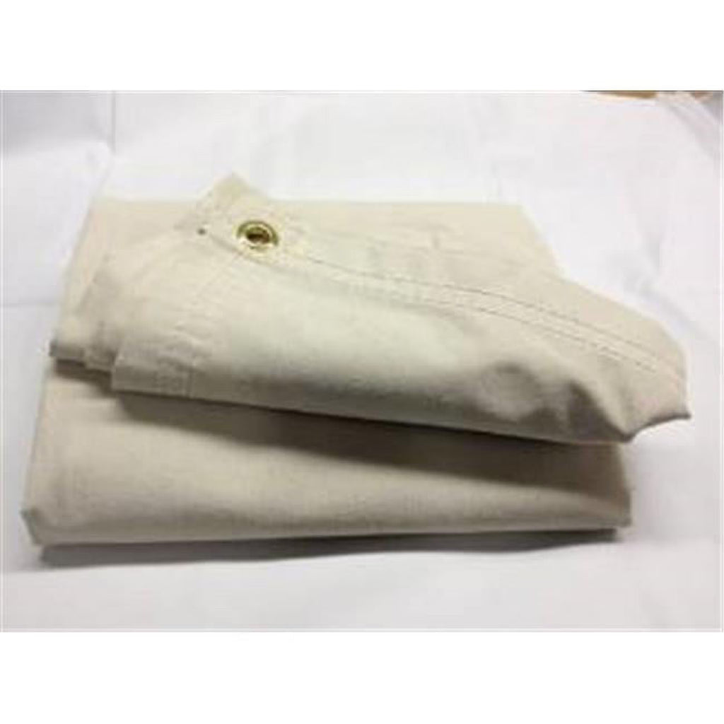 White 8 x 10 ft Canvas Tarp Cloth V23575