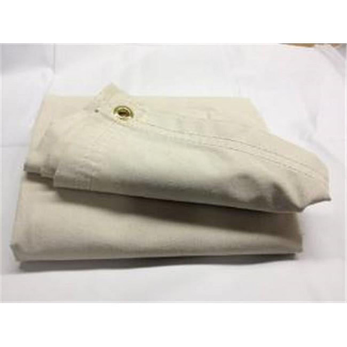 White 8 x 10 ft Canvas Tarp Cloth V23575