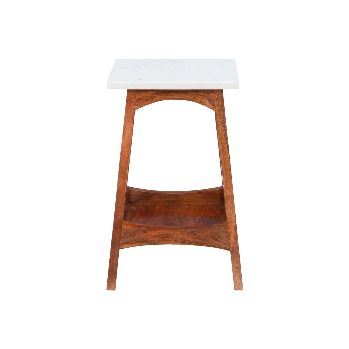 Black Marble and Wood Side Table M81527