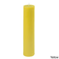 9-Inch Round Unscented Pillar Candles Pack of 12 Yellow R36768