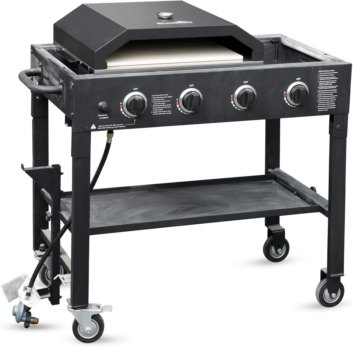 Pizza Oven with Temperature Gauge and Pizza Stone B99819