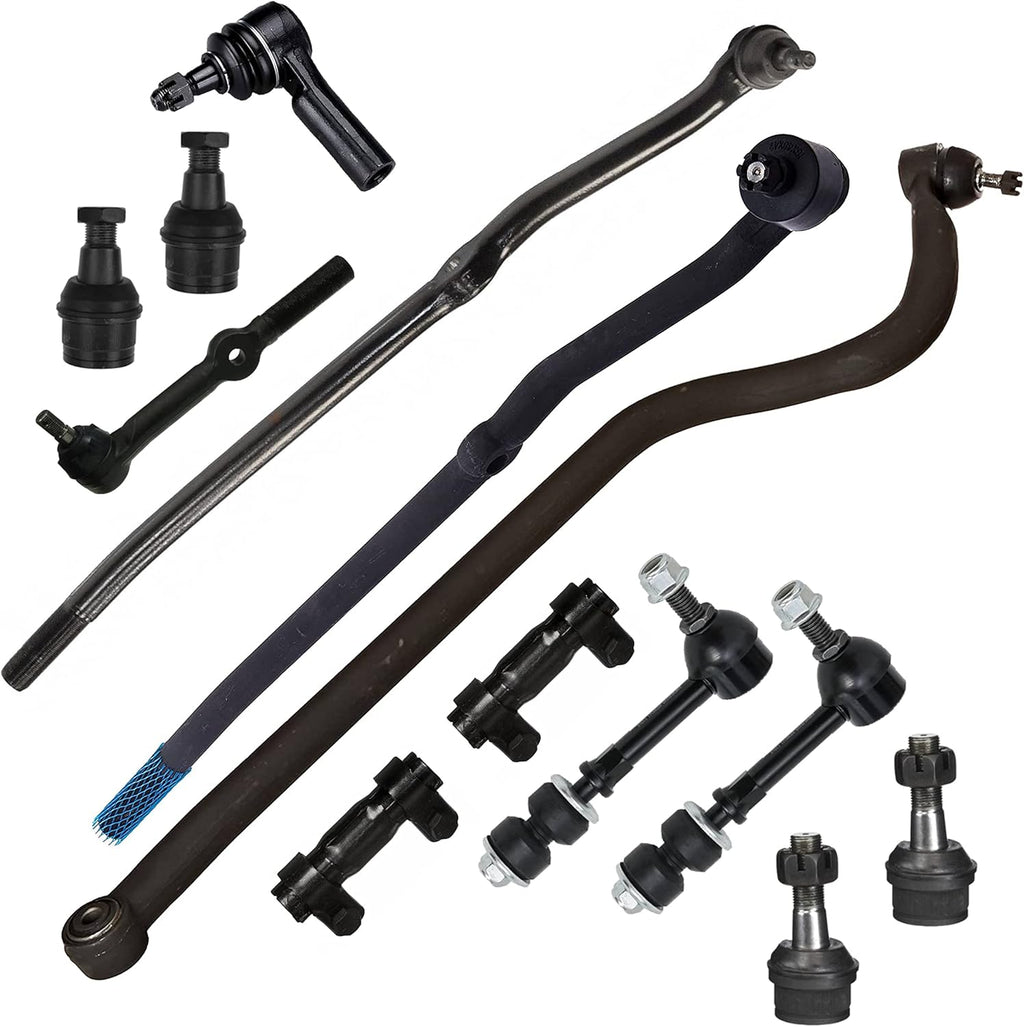 13 Piece Tie Rod End Drag Link Ball Joints Adjusting Sleeves Track Bar Sway Bar Links Front Kit U83248
