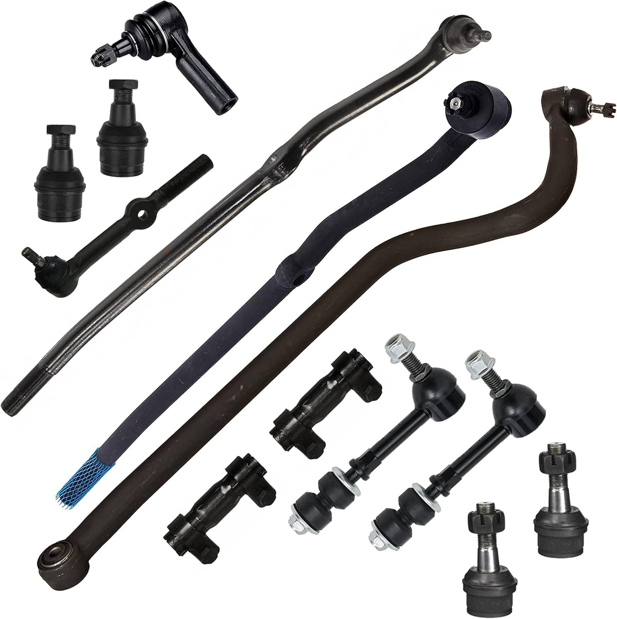 13 Piece Tie Rod End Drag Link Ball Joints Adjusting Sleeves Track Bar Sway Bar Links Front Kit U83248