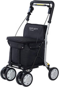 4 Wheels Shopping Cart with Seat, 29L Removable Bag F8665