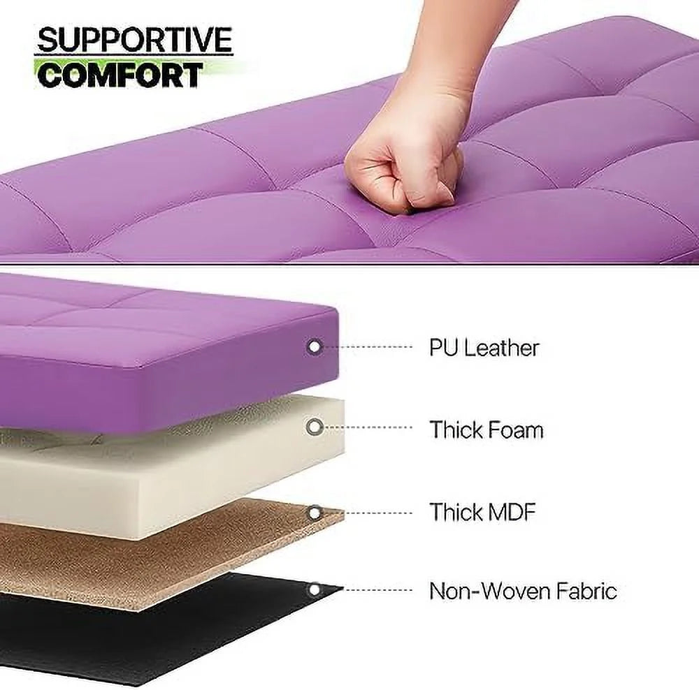 Rectangle Bench Ottoman Black T5840