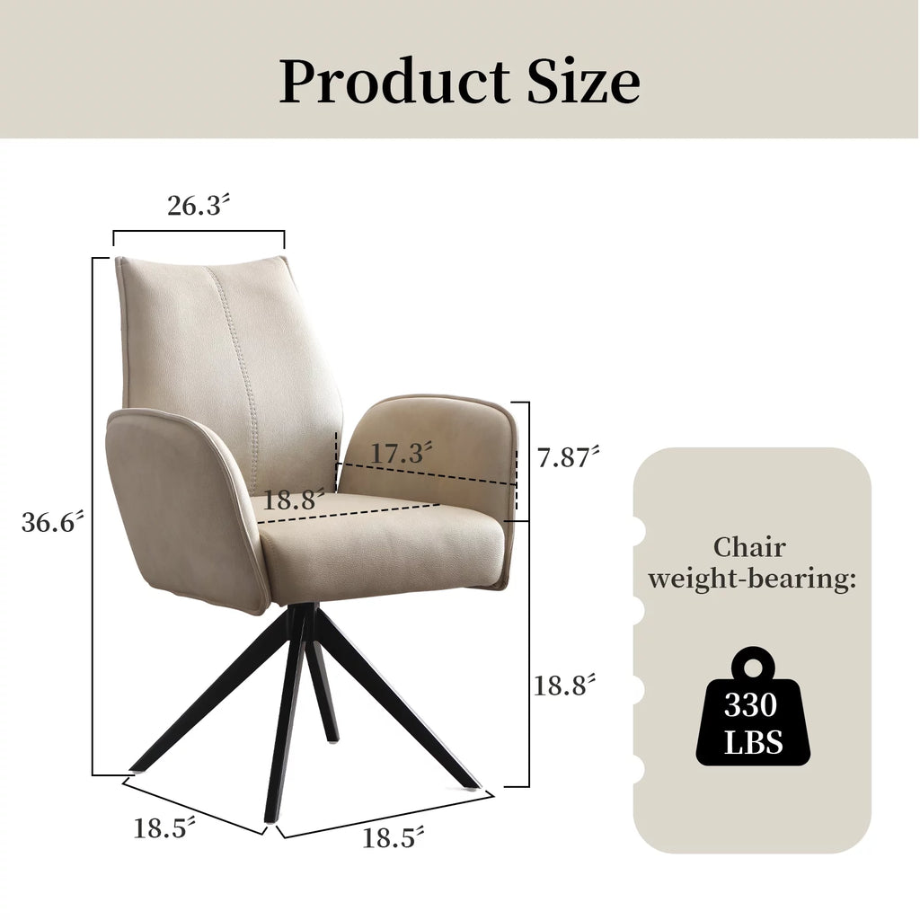 Beige Wide Office Chair O413667