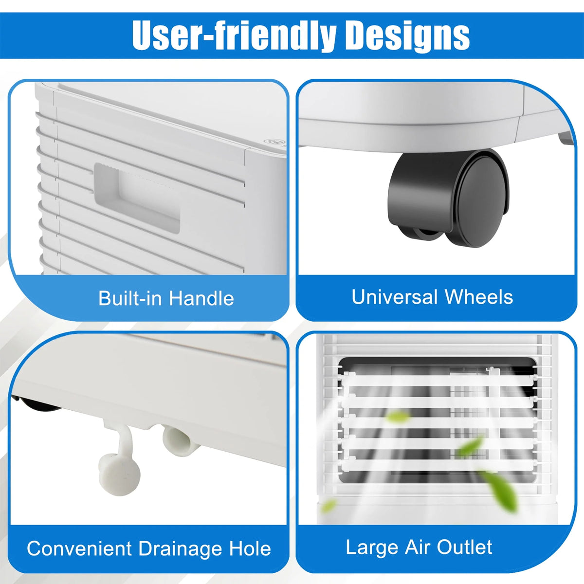 6000 BTU Portable Air Conditioner 3-in-1 Black E65139