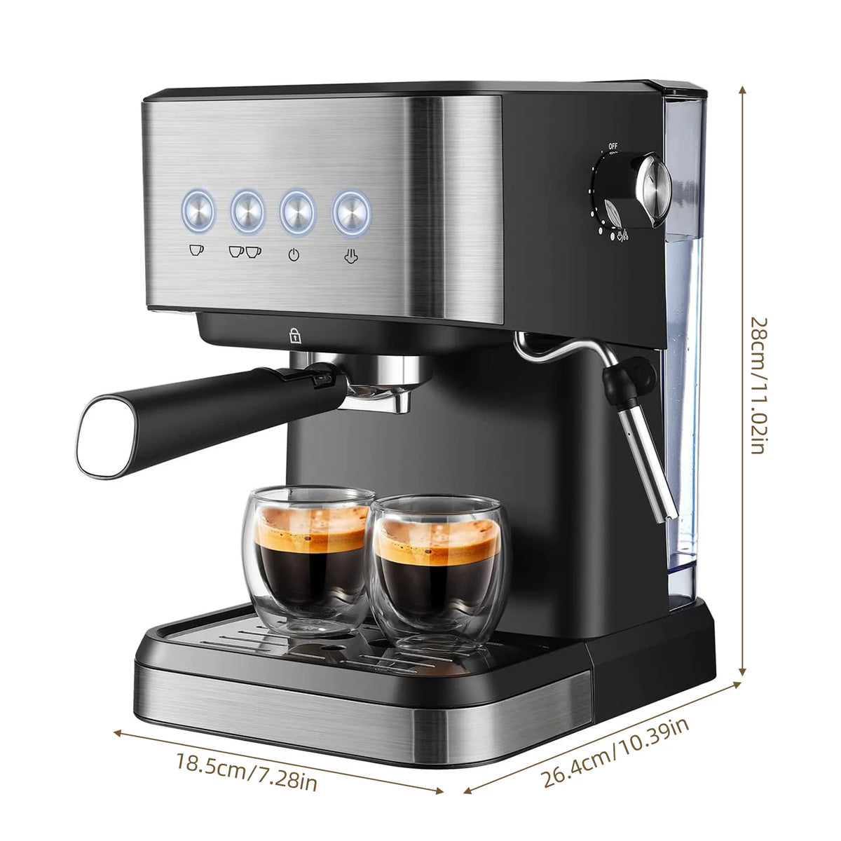 15 Bar Espresso Machine with Milk Frother P4907