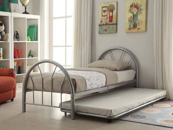 Trundle Twin Silver Metal Tube Y215
