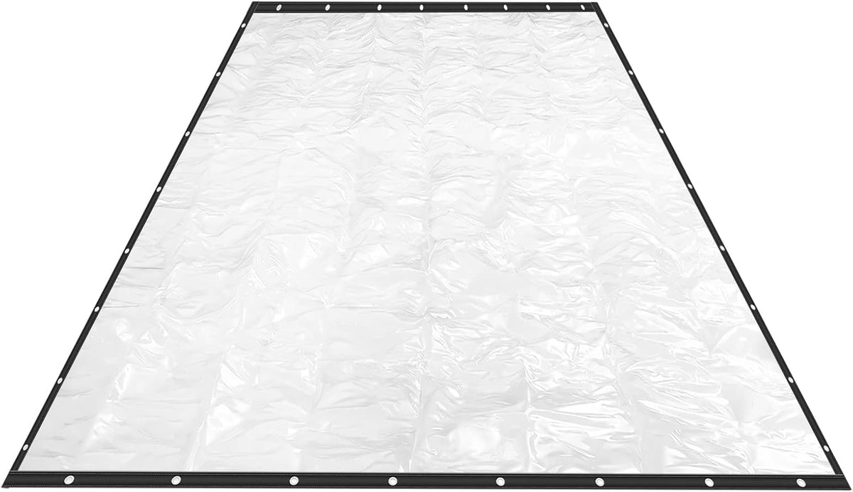 8×20FT Clear PVC Waterproof Tarp Curtain D80624