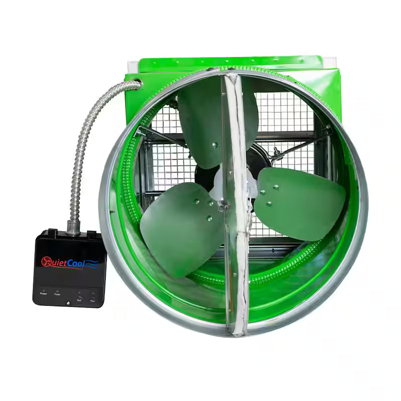 20.25 in x 14 in 1452 CFM Green Galvanized Steel Whole House Fan F4941
