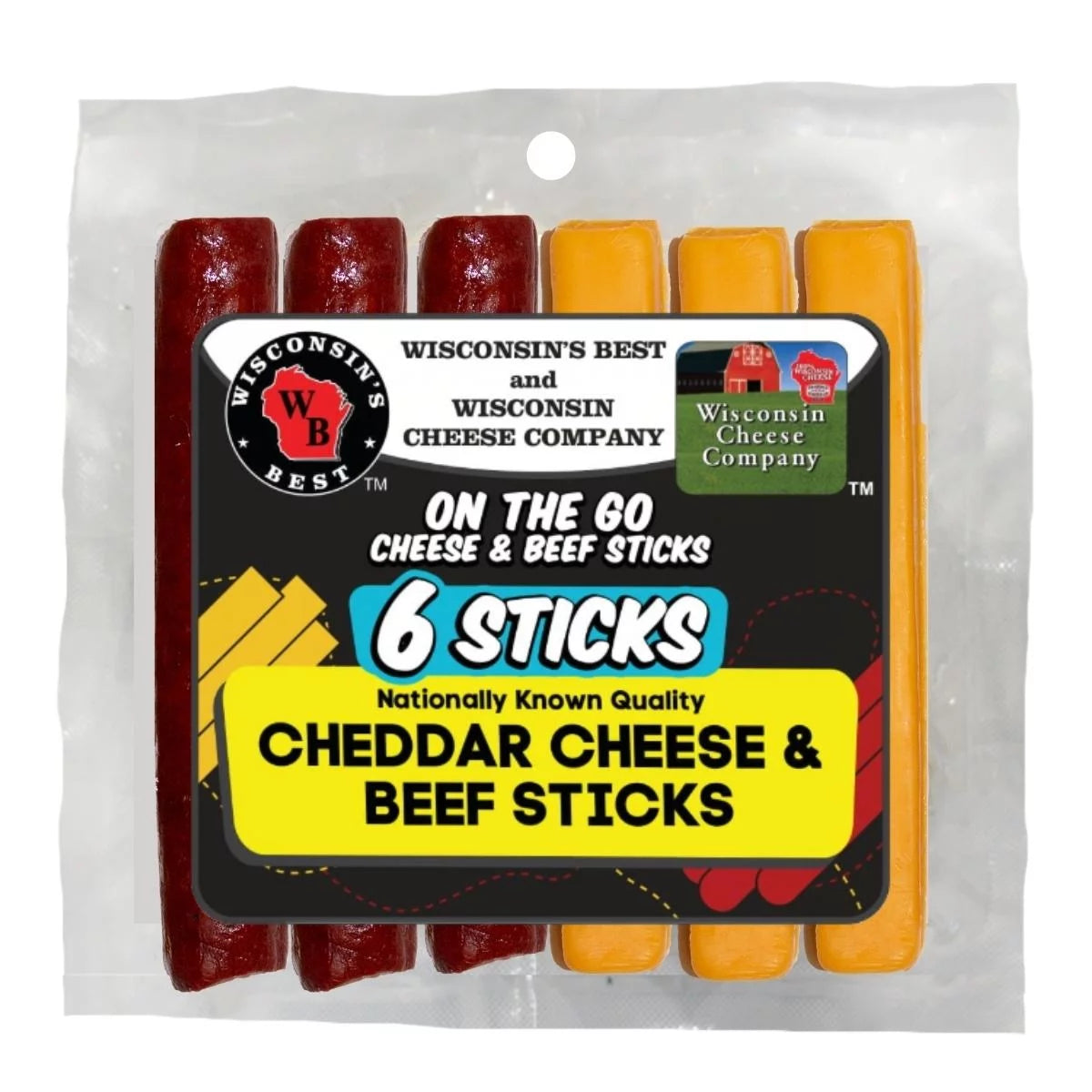 100% Wisconsin Cheddar Cheese Sticks & Beef Stick Pack L61514