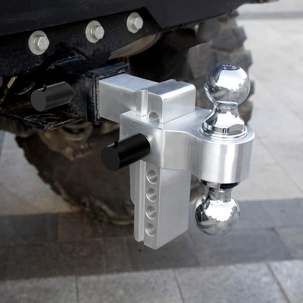 Adjustable Trailer Hitch Ball Mount with Forged Aluminum Shank, 2.5 Inch Receiver, 6 Inch Drop D539433