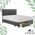 Queen Size Dark Gray Storage Bed U44675