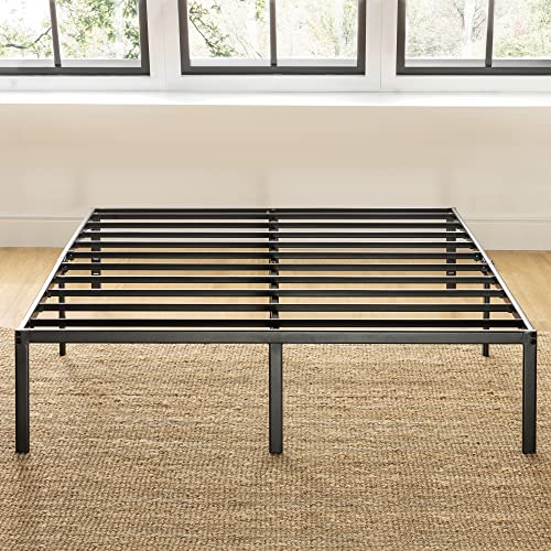 14 Inch White Metal Platform Bed Frame B8811