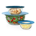 3 Pc Reusable Lid Set Blue N69895