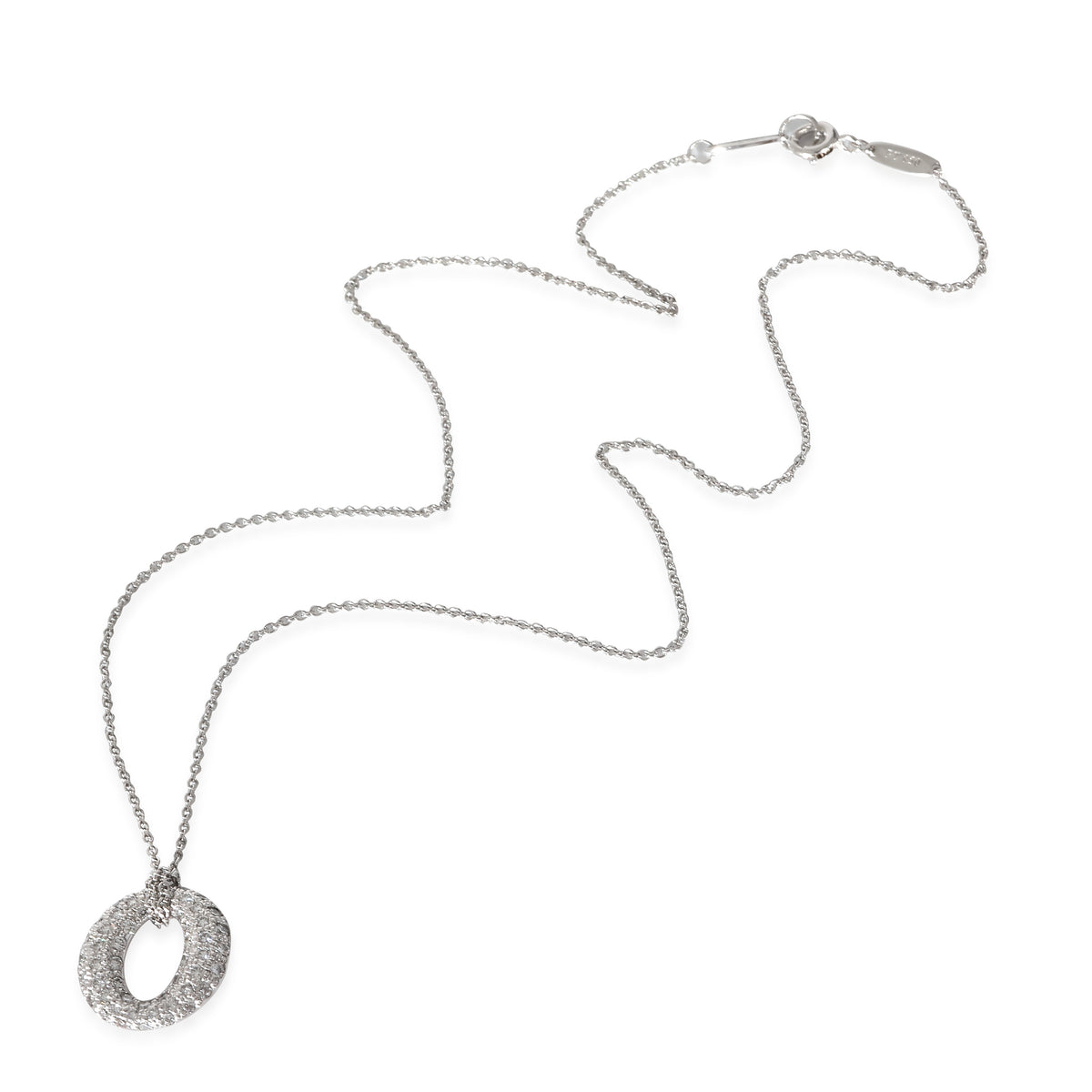 Diamond Circle Pendant in Platinum 0.75 CTW X9521