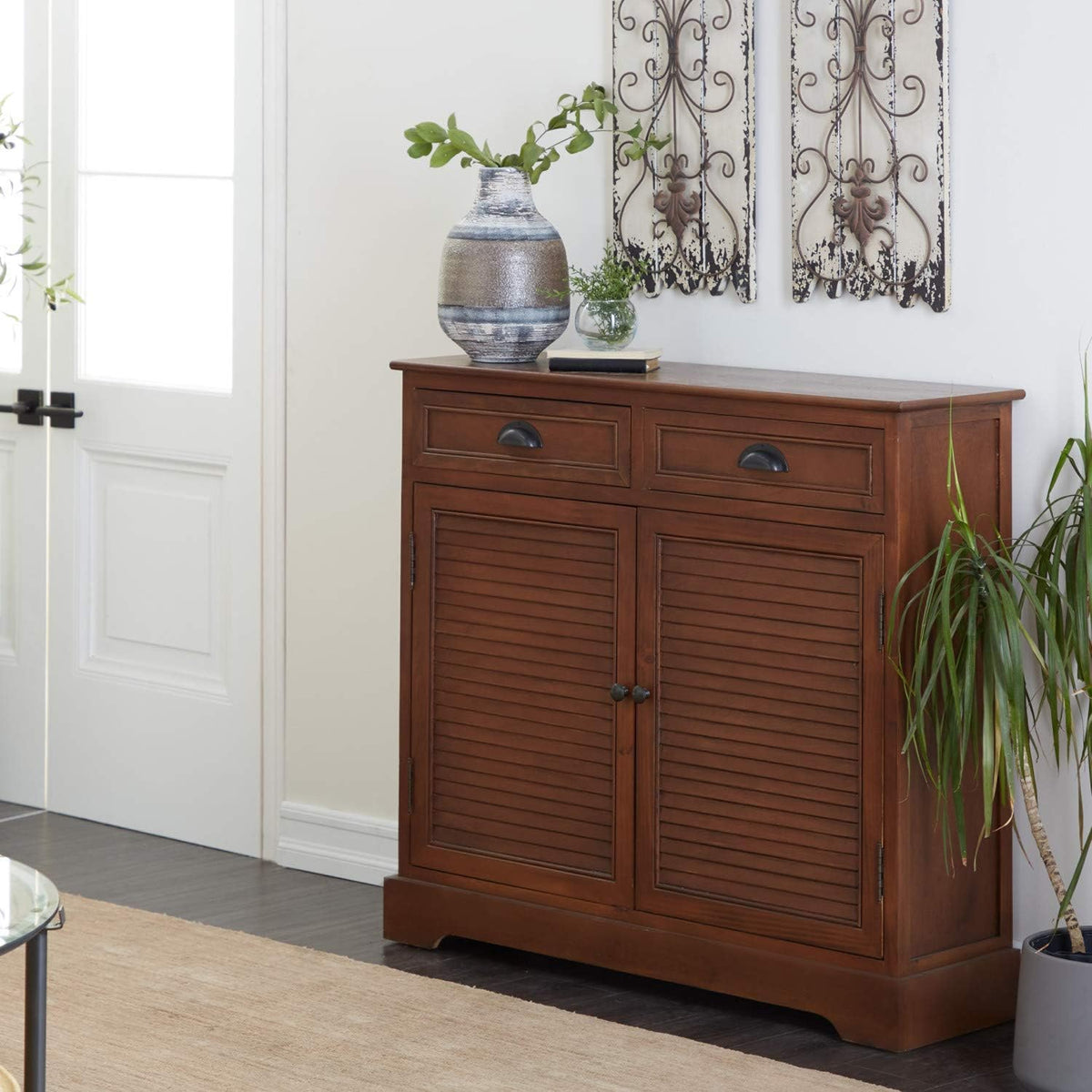 White Wood Cabinet R49426