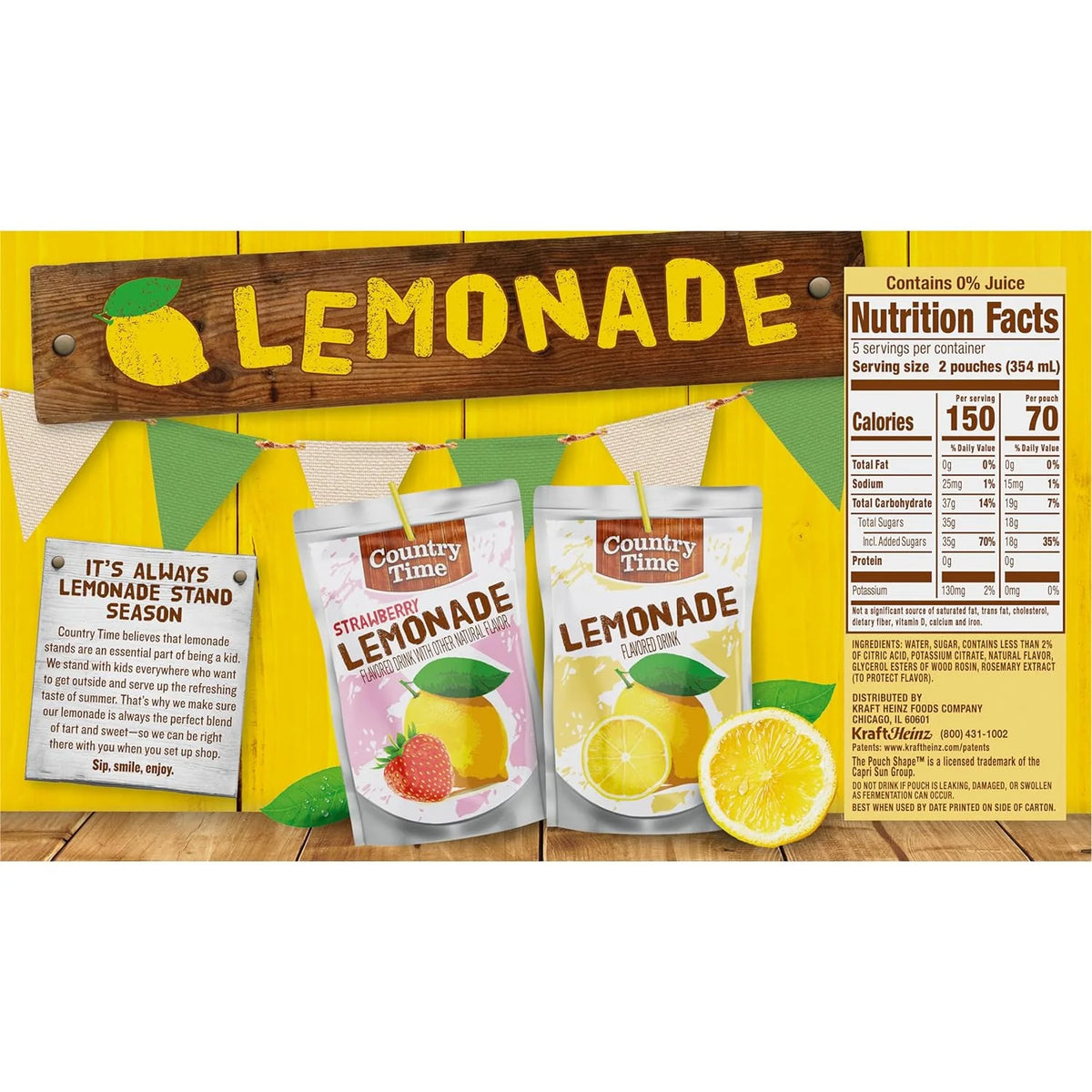 Flavored Drink Pouches, 10 Ct Box, 6 Fl Oz H236