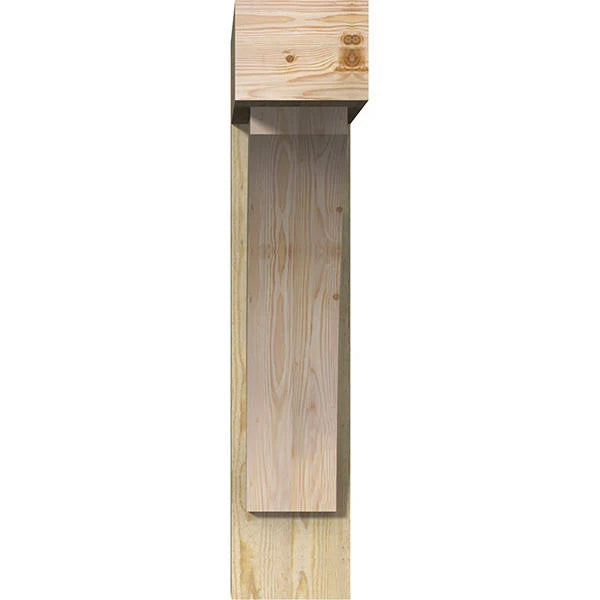 8x22W x 30x22D x 38x22H Rough Sawn Bracket with Offset Brace, Douglas Fir D565920