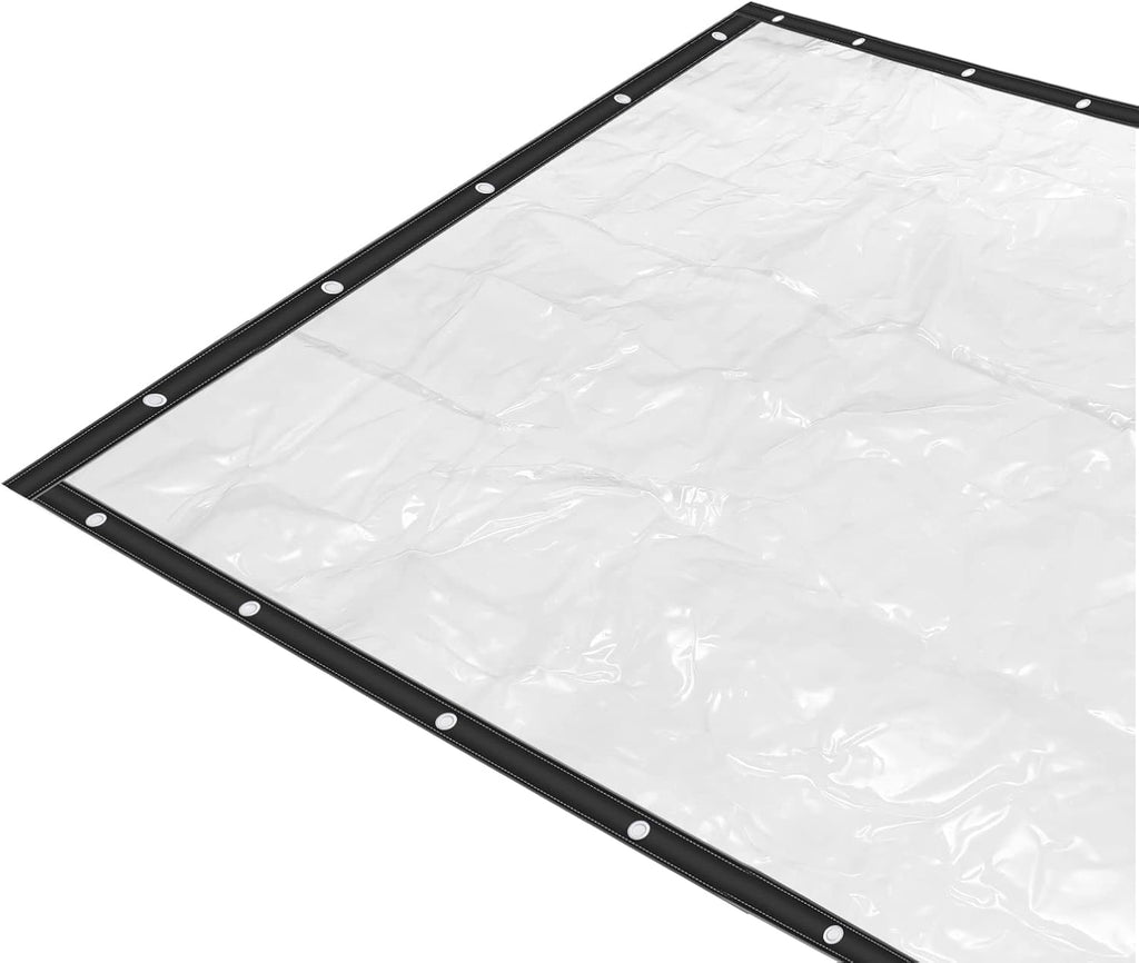 8×20FT Clear PVC Waterproof Tarp Curtain D80624