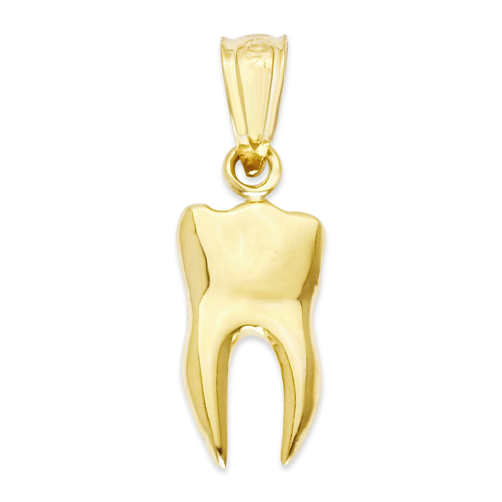 14k Solid Gold Human Tooth Pendant H757813