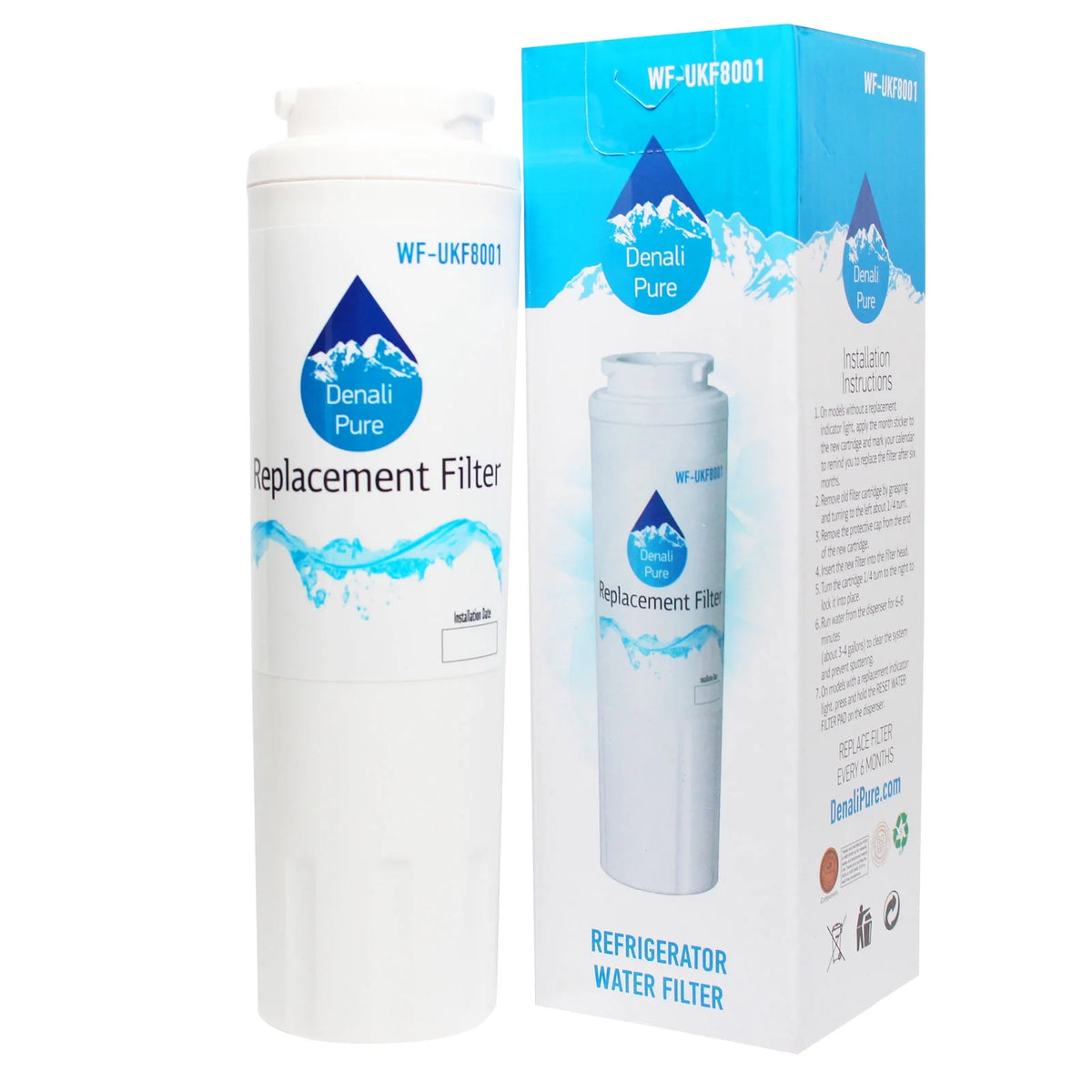 2-Pack Replacement Water Filter Cartridge for Refrigerator I989109