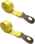 2” x 10 FT Heavy Duty Flat Hook Tie Down Strap (Pink, 10 - Pack) T965419