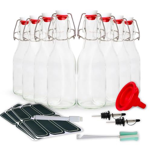 1 Liter Glass Flip Top Bottle Pack of 6 E4385