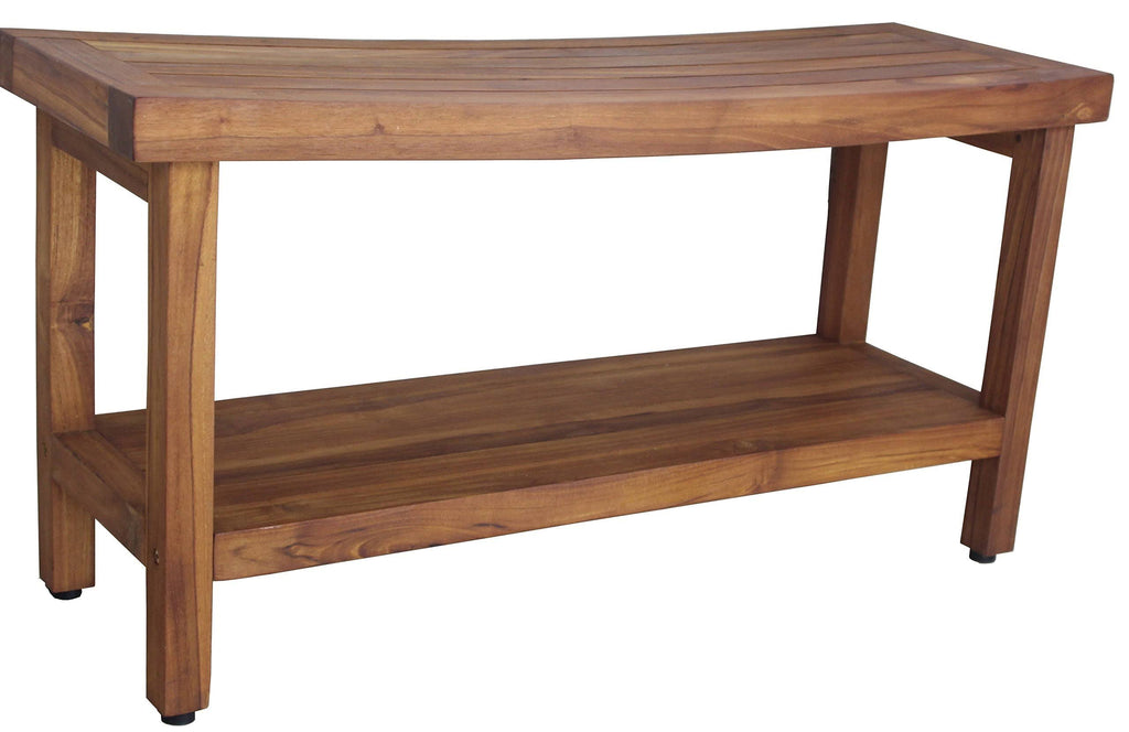 Teak Shower Bench with Shelf Q610