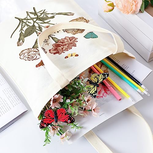 6 Pcs Canvas Book Totes Bags U809