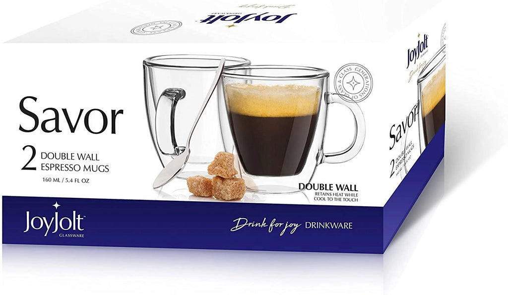 Double Wall Insulated Espresso Mugs Set of 2 B17241