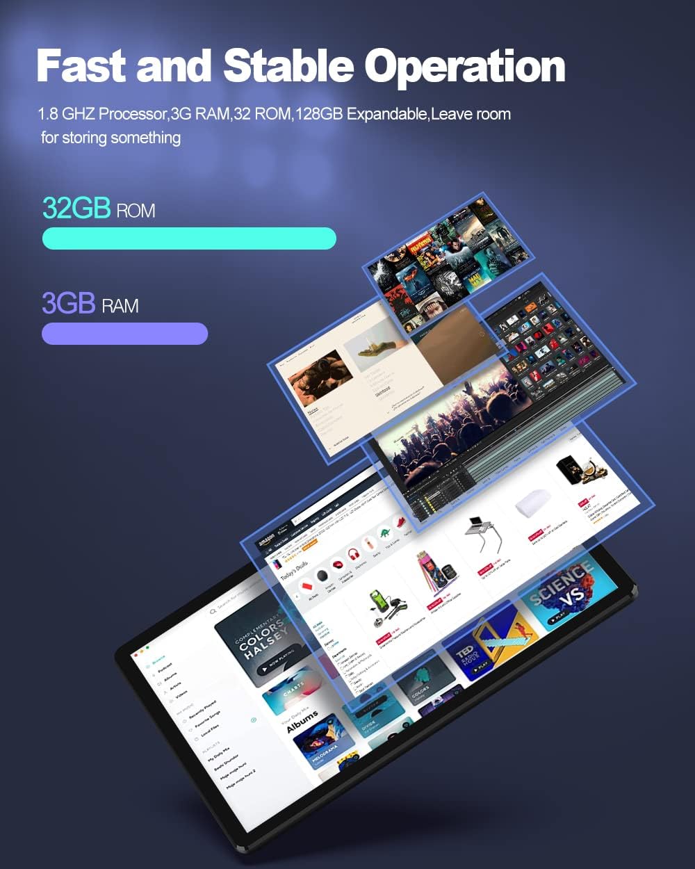 Android 11 Tablet 10 inch 3GB + 32GB IPS Touch Screen U54165